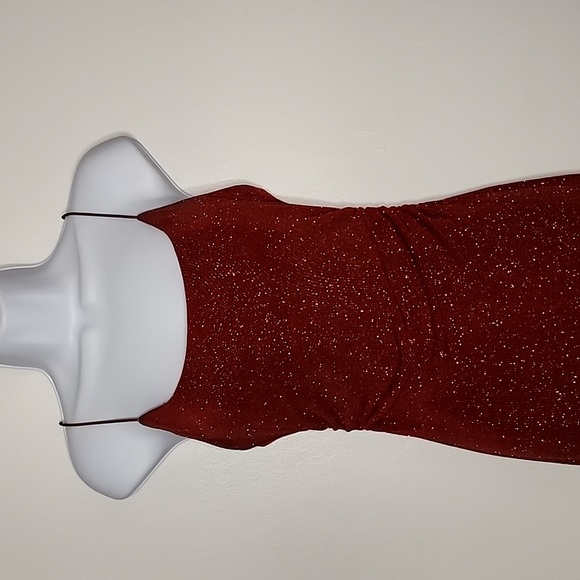 City Triangles Red/Burgundy Glitter, Formal, Prom Dress, Size Small - Picture 2 of 7